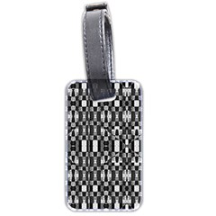 Black And White Geometric Tribal Pattern Luggage Tags (two Sides) by dflcprints