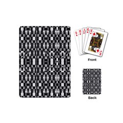 Black And White Geometric Tribal Pattern Playing Cards (mini)  by dflcprints