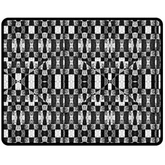 Black And White Geometric Tribal Pattern Double Sided Fleece Blanket (medium)  by dflcprints