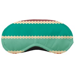 Rhombus And Retro Colors Stripes Pattern Sleeping Mask by LalyLauraFLM