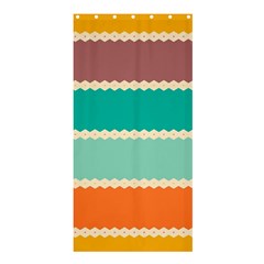 Rhombus And Retro Colors Stripes Pattern	shower Curtain 36  X 72 