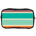 Rhombus and retro colors stripes pattern Toiletries Bag (Two Sides) Front