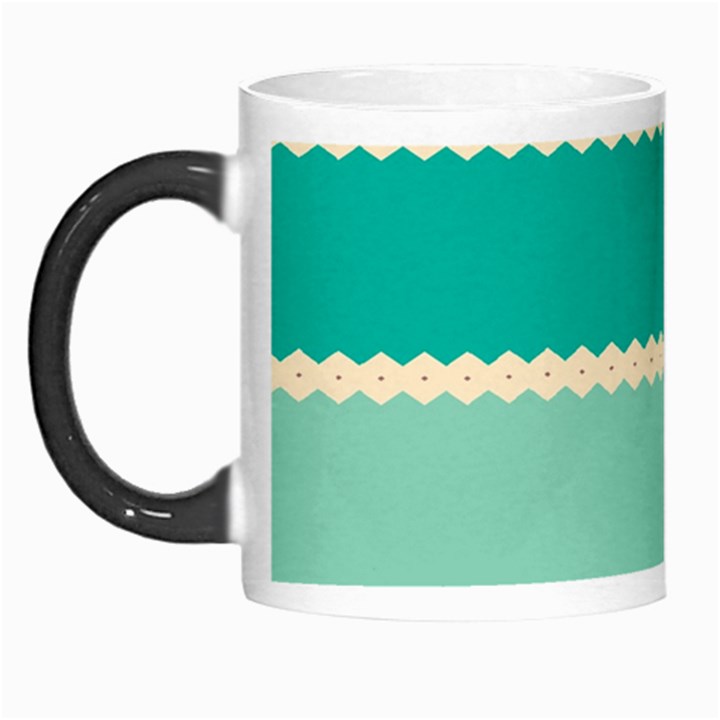 Rhombus and retro colors stripes pattern Morph Mug