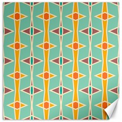 Rhombus pattern in retro colors 			Canvas 12  x 12 