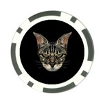 Angry Cyborg Cat Poker Chip Card Guards (10 pack)  Front