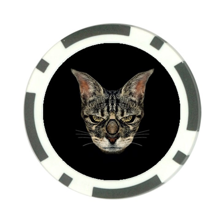 Angry Cyborg Cat Poker Chip Card Guards (10 pack) 