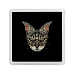 Angry Cyborg Cat Memory Card Reader (square)  by dflcprints