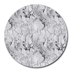 White Marble Round Mousepads by ArgosPhotography