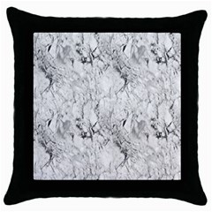 White Marble Throw Pillow Cases (black) by ArgosPhotography
