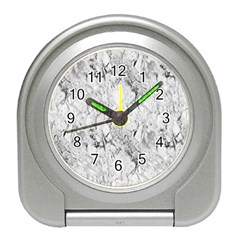 White Marble Travel Alarm Clocks