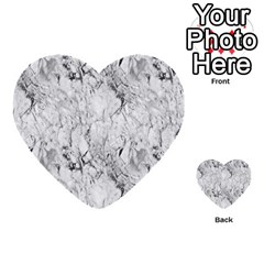 White Marble Multi-purpose Cards (heart) 