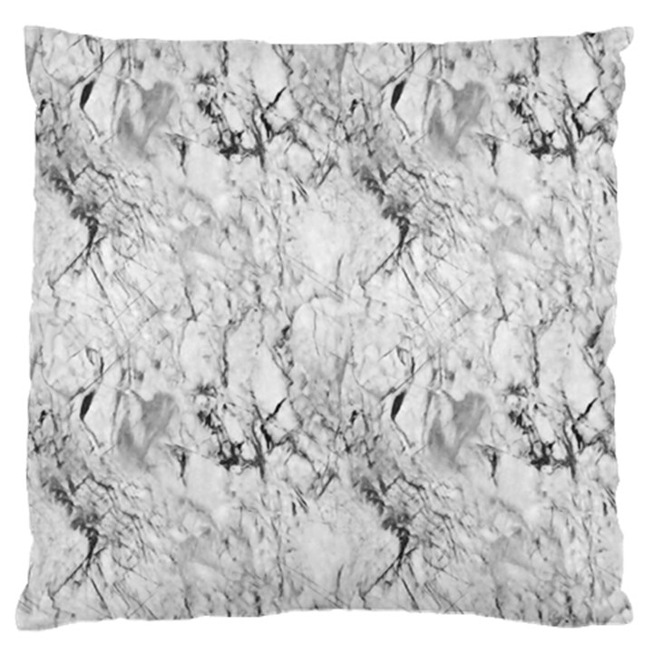 White Marble Large Flano Cushion Cases (One Side) 