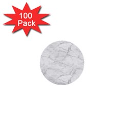 White Marble 2 1  Mini Buttons (100 Pack) 