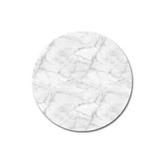 White Marble 2 Magnet 3  (round) by ArgosPhotography