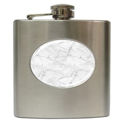 White Marble 2 Hip Flask (6 Oz) by ArgosPhotography