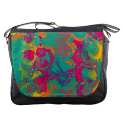 Fading Circles			messenger Bag by LalyLauraFLM