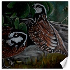 Bobwhite Quails Canvas 16  x 16  