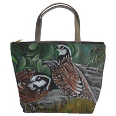 Bobwhite Quails Bucket Bags