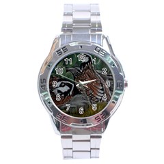 Bobwhite Quails Stainless Steel Men s Watch