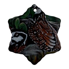 Bobwhite Quails Snowflake Ornament (2-Side)