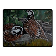 Bobwhite Quails Double Sided Fleece Blanket (Small) 