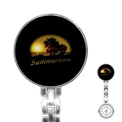 Sunset Scene At The Coast Of Montevideo Uruguay Stainless Steel Nurses Watches by dflcprints