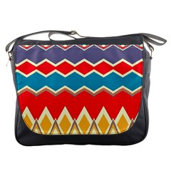 Chevrons And Rhombus			messenger Bag by LalyLauraFLM