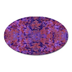 Intricate Patterned Textured  Oval Magnet by dflcprints