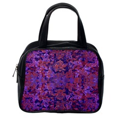 Intricate Patterned Textured  Classic Handbags (one Side) by dflcprints