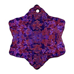 Intricate Patterned Textured  Snowflake Ornament (2-Side)