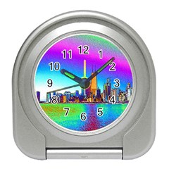 Chicago Colored Foil Effects Travel Alarm Clocks