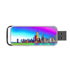 Chicago Colored Foil Effects Portable Usb Flash (two Sides) by canvasngiftshop