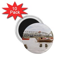Boats At Santa Lucia River In Montevideo Uruguay 1 75  Magnets (10 Pack)  by dflcprints