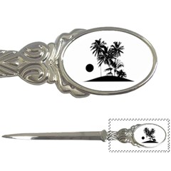 Tropical Scene Island Sunset Illustration Letter Openers by dflcprints