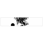 Tropical Scene Island Sunset Illustration Flano Scarf (Small)  Back