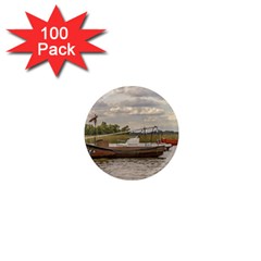 Fishing And Sailboats At Santa Lucia River In Montevideo 1  Mini Magnets (100 Pack)  by dflcprints