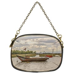 Fishing And Sailboats At Santa Lucia River In Montevideo Chain Purses (two Sides)  by dflcprints