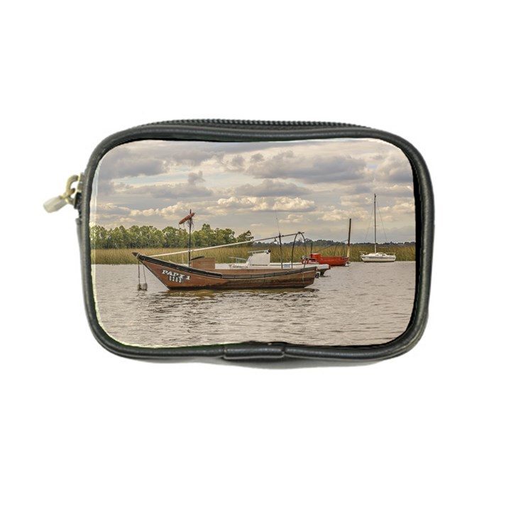 Fishing And Sailboats At Santa Lucia River In Montevideo Coin Purse