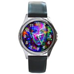 Night Dancer Round Metal Watches Front