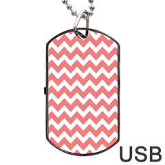 Chevron Pattern Gifts Dog Tag Usb Flash (two Sides)  by GardenOfOphir