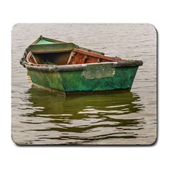 Old Fishing Boat At Santa Lucia River In Montevideo Large Mousepads by dflcprints