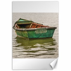 Old Fishing Boat At Santa Lucia River In Montevideo Canvas 20  X 30   by dflcprints