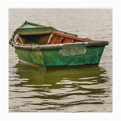 Old Fishing Boat At Santa Lucia River In Montevideo Medium Glasses Cloth (2-side) by dflcprints