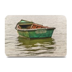 Old Fishing Boat At Santa Lucia River In Montevideo Plate Mats by dflcprints