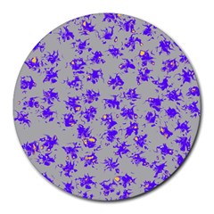 Purple Pattern Round Mousepads by JDDesigns
