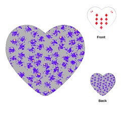 Purple Pattern Playing Cards (heart)  by JDDesigns