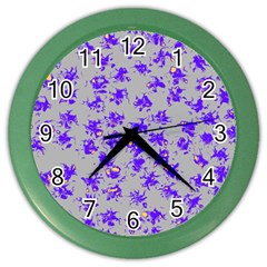 Purple Pattern Color Wall Clocks by JDDesigns