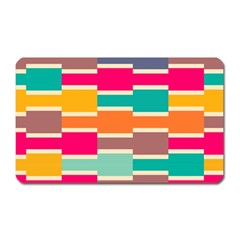 Connected Colorful Rectangles			magnet (rectangular) by LalyLauraFLM