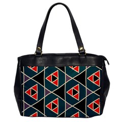 Triangles In Retro Colors Pattern			oversize Office Handbag by LalyLauraFLM