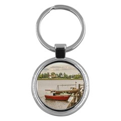 Santa Lucia River In Montevideo Uruguay Key Chains (round)  by dflcprints